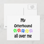 Otterhound Walking Design Postkarte (Vorne/Hinten)