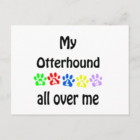 Otterhound Walking Design Postkarte (Vorderseite)