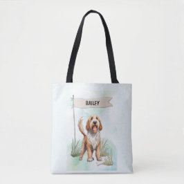 Otterhound Watercolor Personalized Dog Tasche