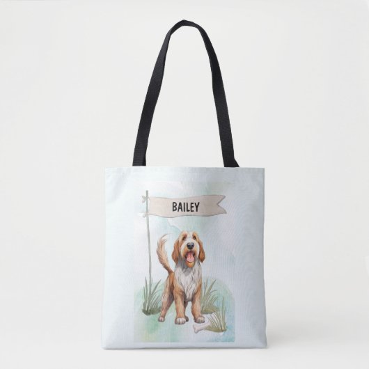 Otterhound Watercolor Personalized Dog Tasche (Vorderseite)