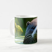 Otterly Adorable - AI Fantasy Digital Art Print  Kaffeetasse (Vorderseite Links)