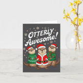 Otterly Awesome! Christmas Otter Design For Holida Karte (Gelbe Blume)