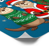 Otterly Awesome! Christmas Otter Design For Holida Poster (Ecke)