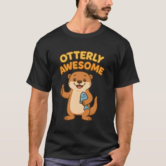 Otterly Awesome T-Shirt | Cute Animal Pun (Vorderseite)