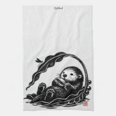 OTTERLY CONTENT • StillWood • Seeotter Geschirrtuch (Vertikal)