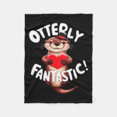 Otterly Fantastic Funny Sitive Quote Sea Lover Pun Fleecedecke (Vorderseite)