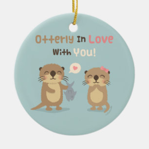 Otterly in der Liebe mit Ihnen niedlicher Keramikornament