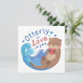 Otterly in Love with You Feiertagskarte (Stehend Vorderseite)