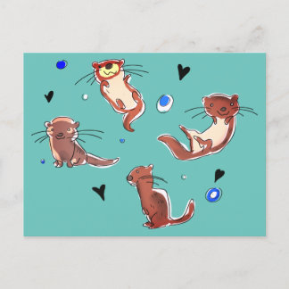 Otterpostkarte Feiertagspostkarte