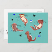 Otterpostkarte Feiertagspostkarte (Vorne/Hinten)