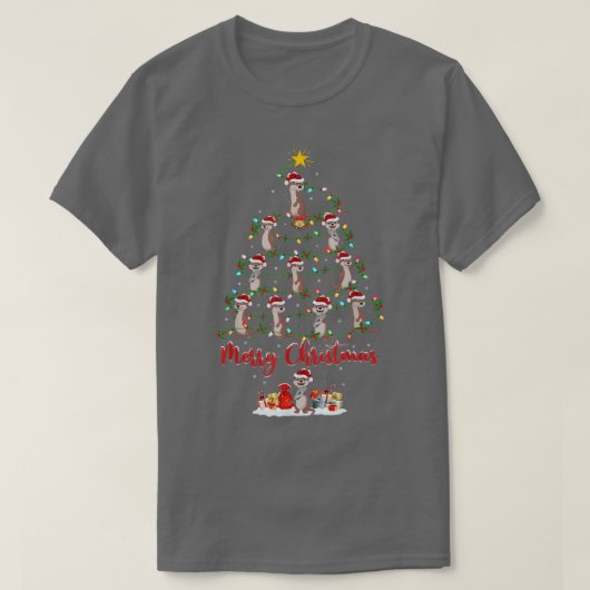 Otters Animal Lover Matching Santa Otters Christma T-Shirt (Design vorne)