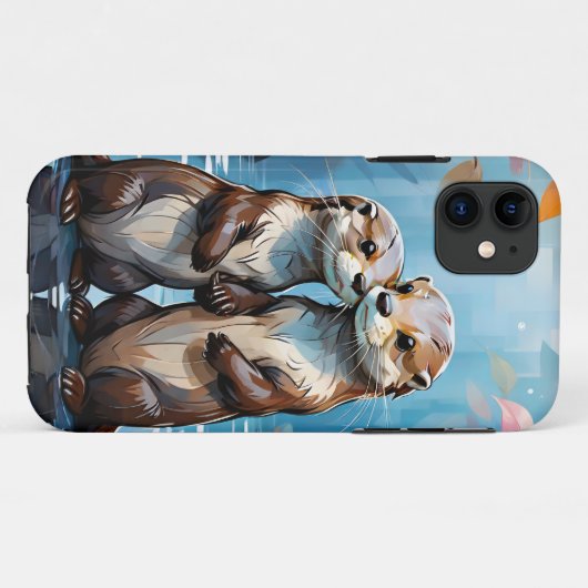 Otters Case-Mate iPhone Hülle (Rückseite (Horizontal))
