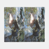 Otters Drinking Fleecedecke (Vorderseite (Horizontal))