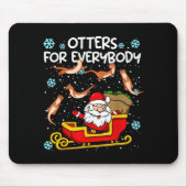 Otters For Everybody Santa Funny Christmas Otter  Mousepad (Vorne)