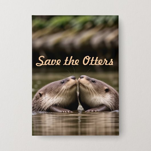 Otters gerettet button (Vorderseite)