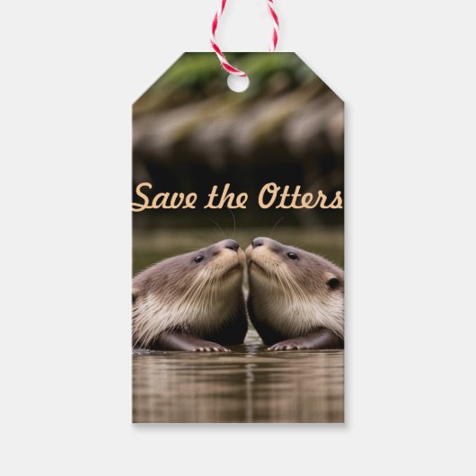 Otters gerettet geschenkanhänger (Vorderseite)