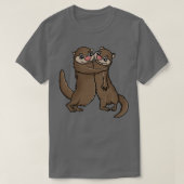 Otters Hugging T-Shirt (Design vorne)