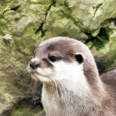 OTTERS KERAMIKORNAMENT