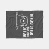 Otters Otter Help Each Otter Funny Otter Quote  Fleecedecke (Vorderseite (Horizontal))