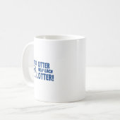 Otters Otter Help Each Otters Funny Saying  Kaffeetasse (Vorderseite Links)