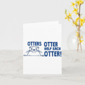 Otters Otter Help Each Otters Funny Saying  Karte (Gelbe Blume)