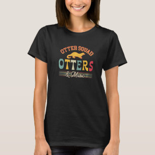 Otters und Musiknoten Musiker Clef Rodent T-Shirt