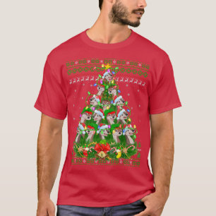 Otters Xmas Licht Baum Santa Otter Ugly Christm T-Shirt