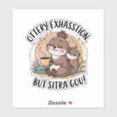 Ottery Expression Niedlich Sloth und Baby Aufkleber (Blatt)