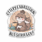 Ottery Expression Niedlich Sloth und Baby Aufkleber (Vorderseite)