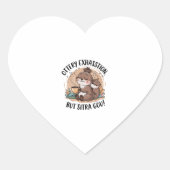 Ottery Expression Niedlich Sloth und Baby Herz-Aufkleber (Vorderseite)