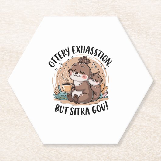 Ottery Expression Niedlich Sloth und Baby Untersetzer (Vorderseite)