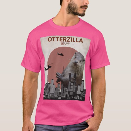 Otterzilla - Großes Otter-Monster T-Shirt (Vorderseite)