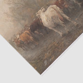 Otto Bache | Die Kühe werden aus dem Stall vertrie Seidenpapier (Ausschnitt)