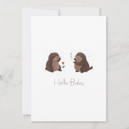 Otto der braune Maulwurf Einladungskarte Baby Einladung