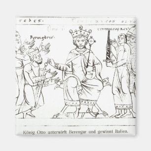 Otto I einreichend bei Berenger II Magnet