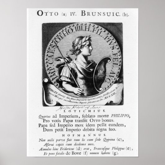 Otto IV von Brunswick Poster (Vorne)