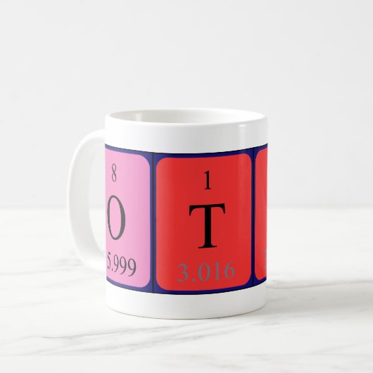 Otto Periodenname Tasse (Vorderseite Links)