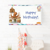 Otto’s circus snack shack birthday banner (Insitu)