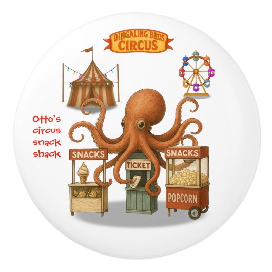 Otto’s circus snack shack keramikknauf (Vorderseite)