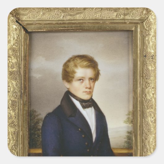 Otto von Bismarck als Student, 1833 Quadratischer Aufkleber (Vorderseite)