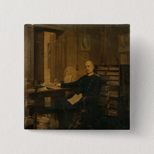 Otto von Bismarck in seiner Studie Button (Vorderseite)