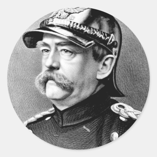 Otto Von Bismarck Runder Aufkleber (Vorderseite)