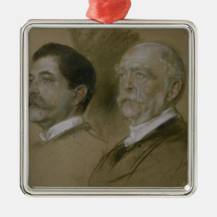 Otto von Bismarck und sein Sohn Herbert Ornament Aus Metall