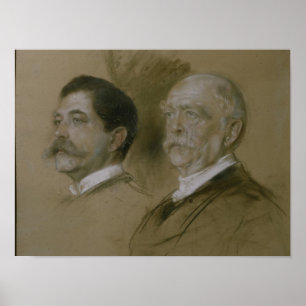 Otto von Bismarck und sein Sohn Herbert Poster