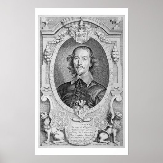 Otto von Guericke (1602-86) von "Portraits des Ho Poster (Vorne)