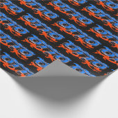 Otto Vorname Name Graffiti blue orange Geschenkpapier (Ecke)