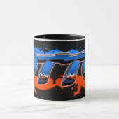 Otto Vorname Name Graffiti blue orange Tasse (Zentrum)