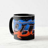 Otto Vorname Name Graffiti blue orange Tasse (Vorderseite Links)