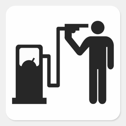 Ottokraftstoff Quadratischer Aufkleber (Vorderseite)