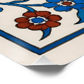 Ottoman Floral Tile - Traditionelles Tulip Design Poster (Ecke)